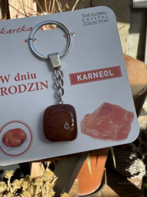 Brelok  W dniu urodzin - Karneol