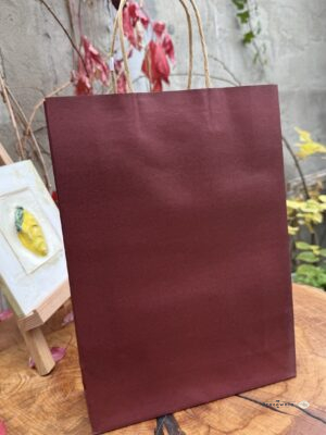 Torebka kraft bordowa A4