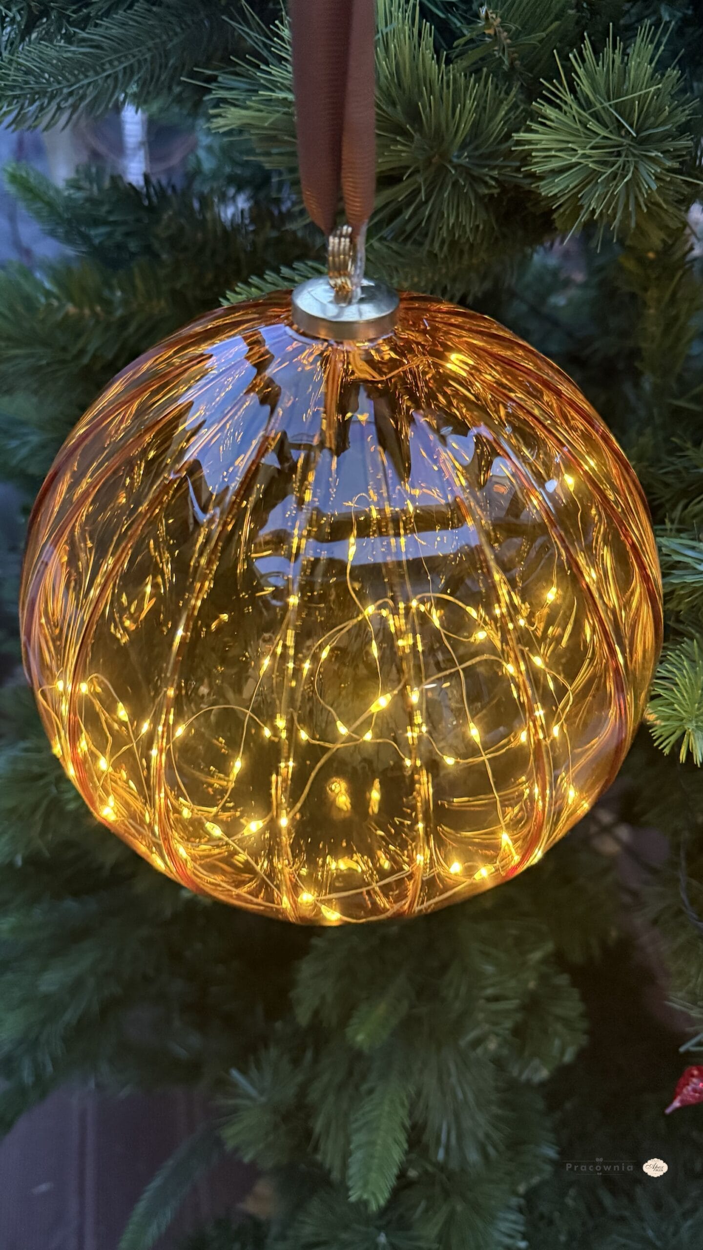 Kula szklana LED Ciepła biel 20 cm, do użytku wewnątrz - obrazek 3