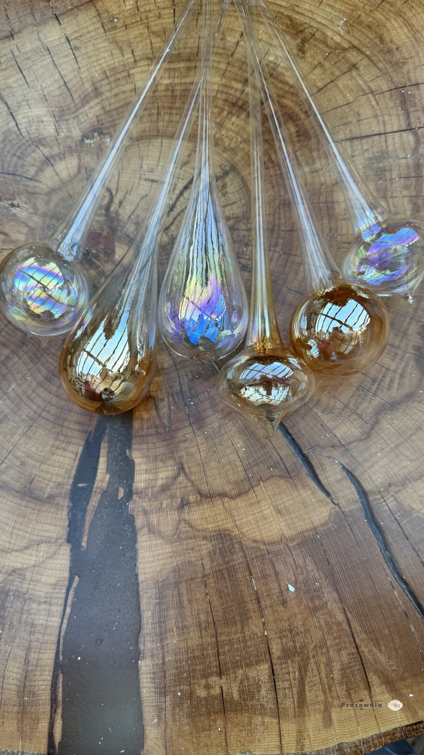 Bombka choinkowa szklana "spadające krople" w różnych kolorach, zestaw 6 szt. - obrazek 6