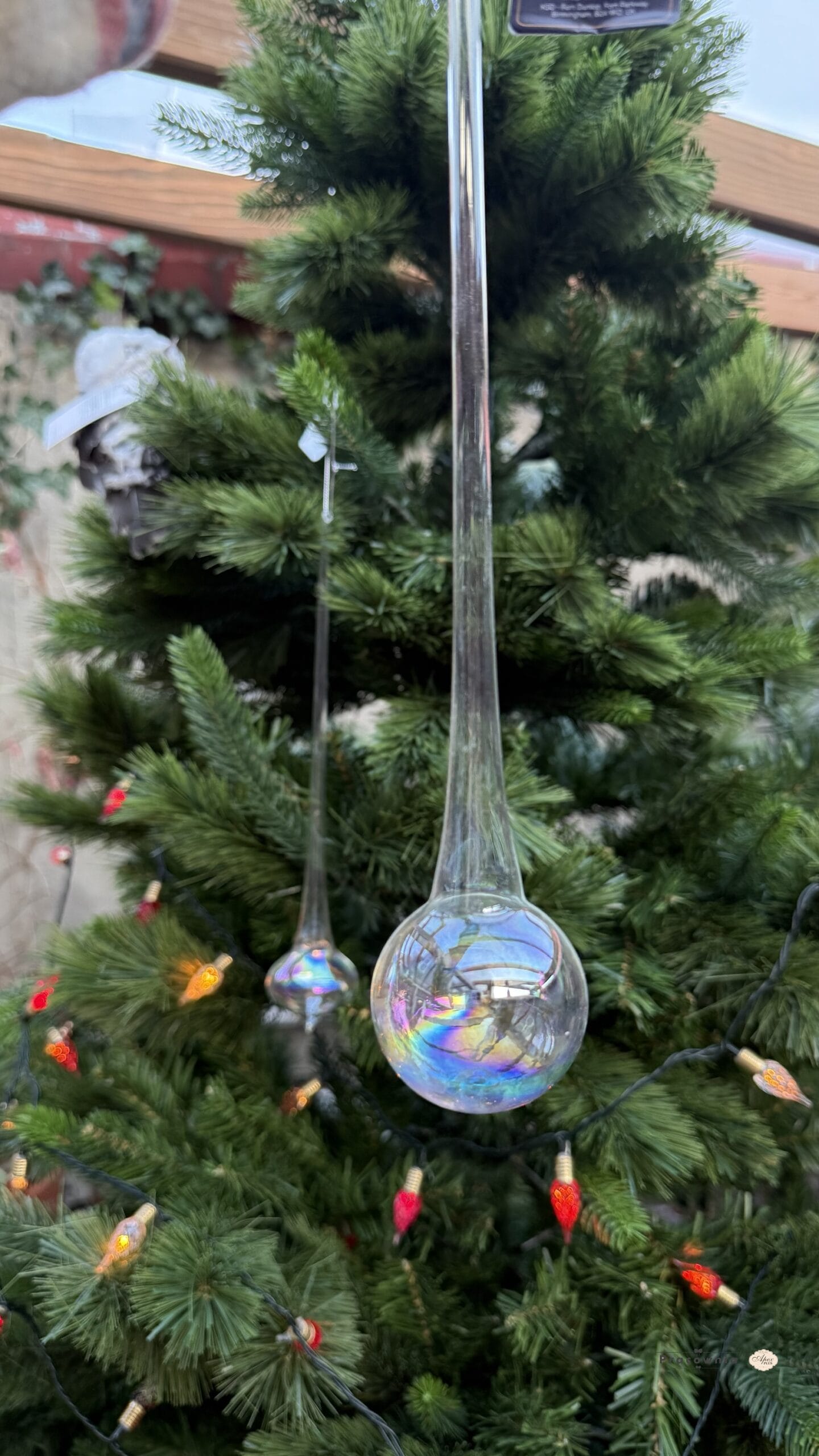 Bombka choinkowa szklana "spadające krople" w różnych kolorach, zestaw 6 szt. - obrazek 5