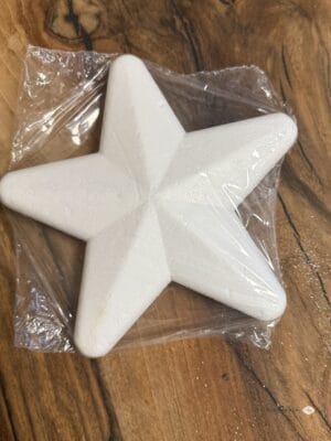 Gwiazda styropianowa pięcioramienna 20 cm