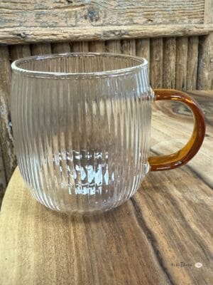 Borosilikatowy kubek JUSTINE bursztyn 330ml