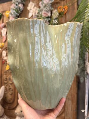 Wazon podwójny w kolorze pistacji