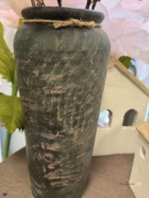 Wazon z terrakotty szaro-zielono-fioletowy