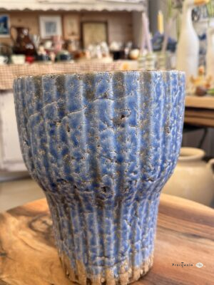 Osłonka prążki Fiore Blue na nodze