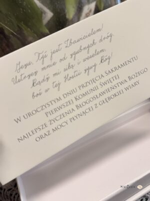 Pudełko na banknoty Pamiątka Pierwszej Komunii