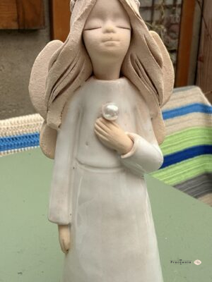 Aniołek komunijny z perłą