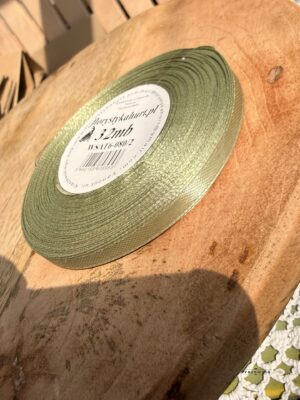 Wstążeczka satynowa oliwkowa