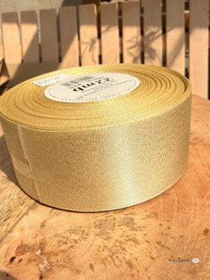 Wstążka satynowa brokatowa szampańskie złoto