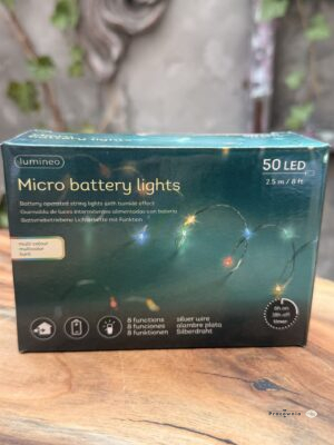 Lampki micro LED – srebrny / wielokolorowe światło, dł. 245 cm