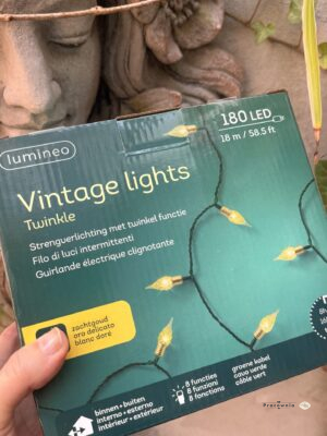 Lampki LED vintage – zielony / delikatnie złote światło, dł. 1790 cm