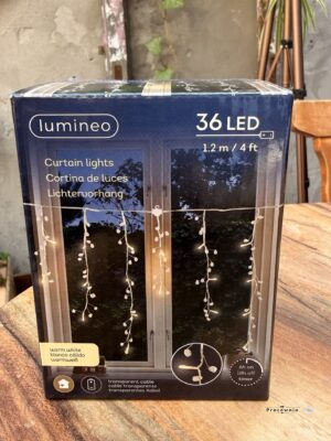 Lampki LED – sople – assorted / warm white, 2 wzory/kolory, dł. 120 cm x wys. 40 cm