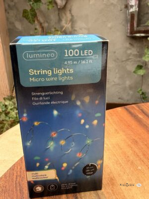 Lampki micro LED – srebrny / wielokolorowe światło, dł. 495 cm